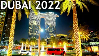 DUBAI. Beautiful Night Walk |4K| Downtown Dubai Very Peaceful 2022 🇦🇪