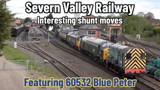 Severn Valley Railway | Interesting shunt moves inc. 60532 Blue Peter & GBRf Class 50. 50049