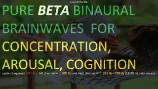 200 Hz Pure Beta Binaural Beats for Concentration, Study, Focus