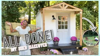 DIY SHED MAKEOVER FINALE| Our Dream Shed We Built From Scratch is Finally Complete! 🔨✨ #FIXERUPPER