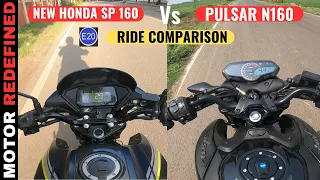 Finally New Honda SP160 E20 2023 Model Vs Pulsar N160 Ride Comparison | Motor Redefined.