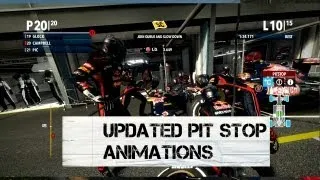 F1 2012 Pitstop Animations HD Gameplay