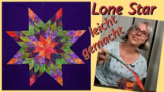 How does the Lone Star Jelly Roll Patchwork Block work?