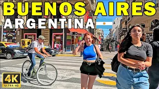 🇦🇷 ARGENTINA, BUENOS AIRES: 4K 60fps HDR First Person Walking Tour | Plaza de Mayo to Calle Florida