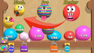 Blob Merge 3D | Noob vs Pro vs Hacker in blob merge 3d 2048 Ball Gameplay ( Android, iOS) #22