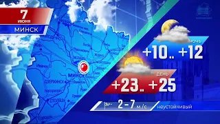 Видеопрогноз погоды по областным центрам Беларуси на 7 июня 2022 года