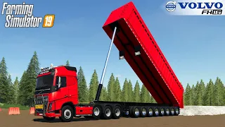 Farming Simulator 19 - VOLVO FH16 750 8X4 Truck With Dump Trailer 8 Axle