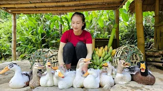 FULL VIDEO: Weave bamboo baskets | Harvest ducks, bananas, cassava, chickens goes to the market sell