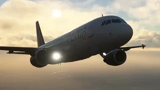 Flying the Fenix A320 from Stansted to Torp in Microsoft Flight Simulator