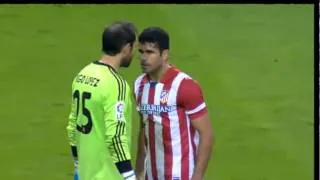 Diego Lopez vs Diego Costa 28-09-2013 | Diego Lopez fight Diego Costa