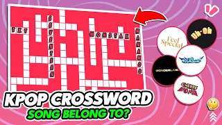 KPOP GROUP BY 2 SONGS - PT 1 🎶 | KPOP CROSSWORD GAMES