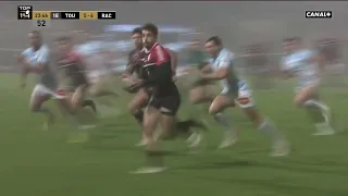 TOP 14 : Toulouse vs Racing 92 : L'essai talentueux de Juan Cruz Mallia après un cadrage débordement