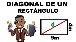 Como hallar la diagonal de un rectangulo dado el ancho y largo base y la altura