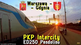 Podróż PKP Intercity ED250 "Pendolino" Warszawa-Gdynia // PKP Intercity Warsaw-Gdynia train travel