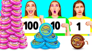 100 Katmanlar Gida Mücadelesi | Komik Yemek Durumları 4Teen Challenge