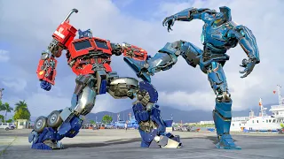 Optimus Prime VS JAEGER GIPSY War in Future World | Big Battle
