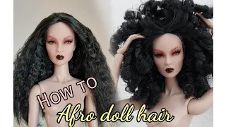 how to make doll Afro hair