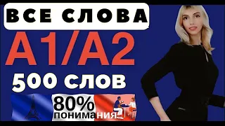 500 СЛОВ ФРАНЦУЗСКИЙ ЯЗЫК С НУЛЯ ВСЕ СЛОВА ДЛЯ НАЧИНАЮЩИХ УРОВЕНЬ А1 А2