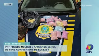 Droga sintética: PRF prende mulher e apreende cerca de 8 mil comprimidos de ecstasy