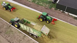 Maïs silage 2023 John Deere Holaras Krone Claas Jaguar met loonbedrijf Meiland