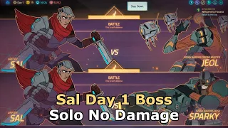 Griftlands - Sal day 1 boss fight, [No ally, No damage, Prestige 11]