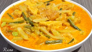 Teman Makan Ketupat & Lontong Lebaran ‼️Sayur Lodeh Labu Siam Kacang Panjang Kuahnya Sedep Banget