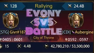 Evony: STG 187 Vs CDI 134 Throne Battle Pt 2