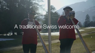 A traditional welcome with Swiss Folklore