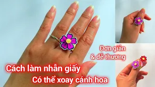 Cách làm chiếc nhẫn bằng giấy siêu đơn giản và dễ thương - How to make a ring out of paper