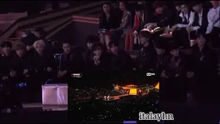 SEVENTEEN REACTION TO BTS "Airplane pt2" 181214 MAMA in Hong Kong