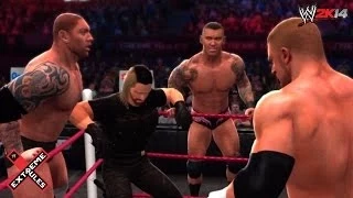 WWE Extreme Rules 2014 - Evolution vs The Shield - 6 Man Tag Team Match (WWE 2K14 MACHINIMA)