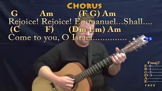 O Come, O Come, Emmanuel (CHRISTMAS) Fingerstyle Guitar Cover Lesson in Am with Chords/Lyrics