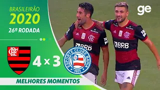 FLAMENGO 4 X 3 BAHIA | MELHORES MOMENTOS | 26ª RODADA BRASILEIRÃO 2020 | ge.globo