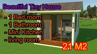 21 m2 tiny house design ideas with 3d plan and tiny house kitchen