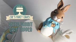 Flower and modelling paste Peter rabbit cake topper tutorial How to make a Peter rabbit cake fondant