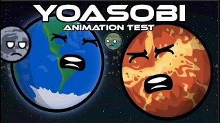 (@SolarBalls Animation TEST)  Earth & Venus Singing YOASOBI-Idol