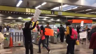 Protestas contra el gasolinazo llegan ¡al Metro! de la CDMX