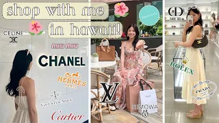 HAWAII LUXURY SHOPPING VLOG 2023 🌴🍍 How to get a Rolex; Chanel, Dior, Hermes, Louis Vuitton, VCA!