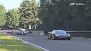 Forza Motorsport - Nice display of the genius glue physics (R Class at Brands Hatch)