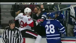 Senators - Maple Leafs rough stuff 9/22/10
