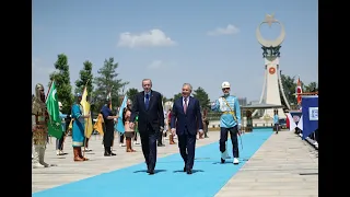 Özbekistan Cumhurbaşkanı Mirziyoyev Cumhurbaşkanlığı Külliyesinde Resmî Törenle Karşılandı