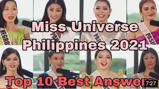 MISS UNIVERSE PHILIPPINES 2021| TOP 10 BEST IN PRELIMINARY INTERVIEW 2021 | MISS UNIVERSE 2021