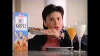 Kellogg's Rice Krispies Cereal Commercial ft Jennifer Morrison (1991) Talking Snap Crackle Pop