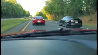 stock supra vs some Kia stinger