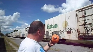 CSX Tropicana Juice Train And The Annoying Orange