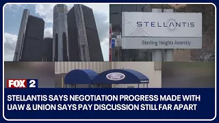 Stellantis says negotiation progress made with UAW, union says pay discussion still far apart