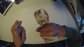 Drawing Iron Man with Copic Markers - Timelapse
