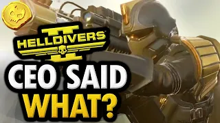 Helldivers 2 CEO Tells Player Something Incredible