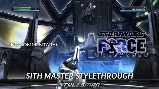 Star Wars: The Force Unleashed - Sith Master Stylethrough (No Commentary)