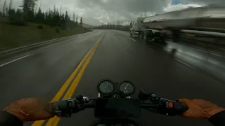 POV Ride Into A Colorado Rain Storm // Triumph Speed Twin 1200 [4K]